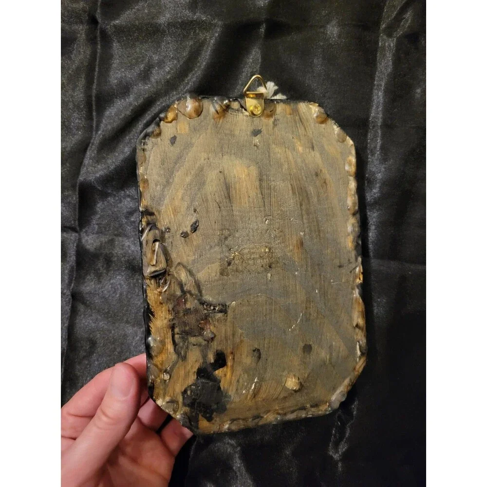 Yellow and red barbed wire bone resin bone plaque